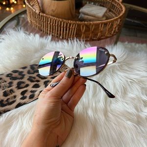 Quay rainbow 🌈 Farrah glasses with gold detail